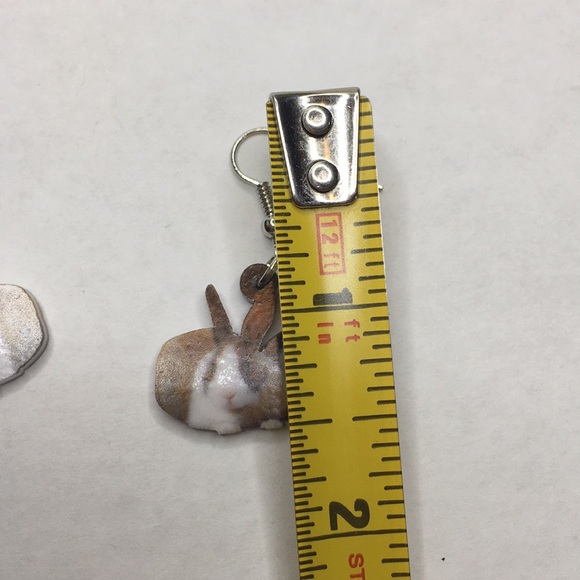 Acrylic Bunnies Earrings - Picture 7 of 8